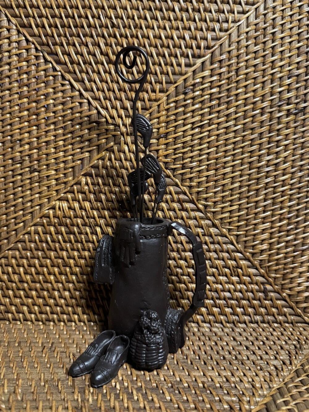 Resin Golf Bag Place Card Holder